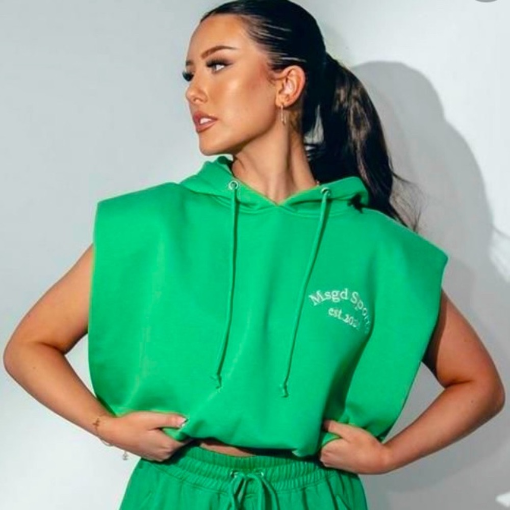 SOLD!!! Missguided MSGD X Hannah Renee collab Green Joggers Set Size 10